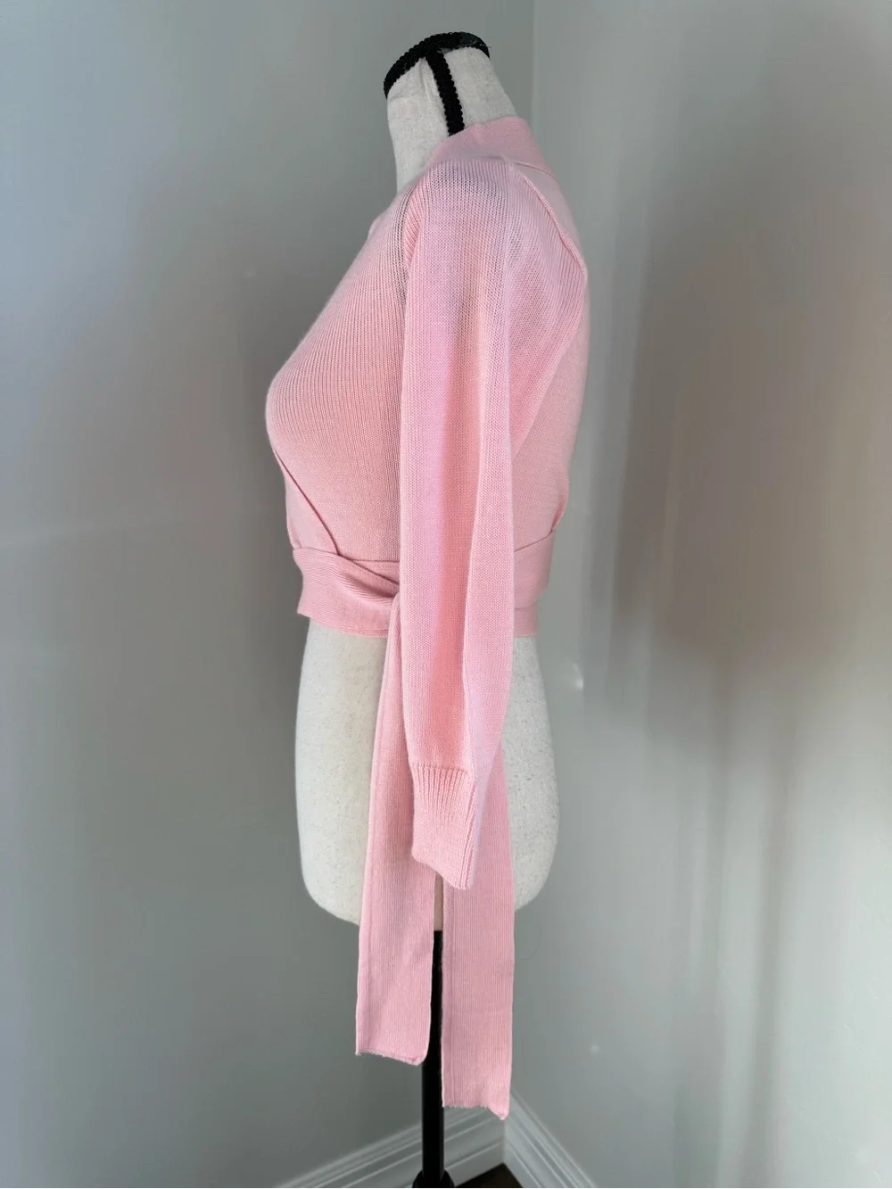 Eurotard Pink Wrap Ballet Cardigan Sweater Shrug Long Sleeve Dance Warm Up Top M
